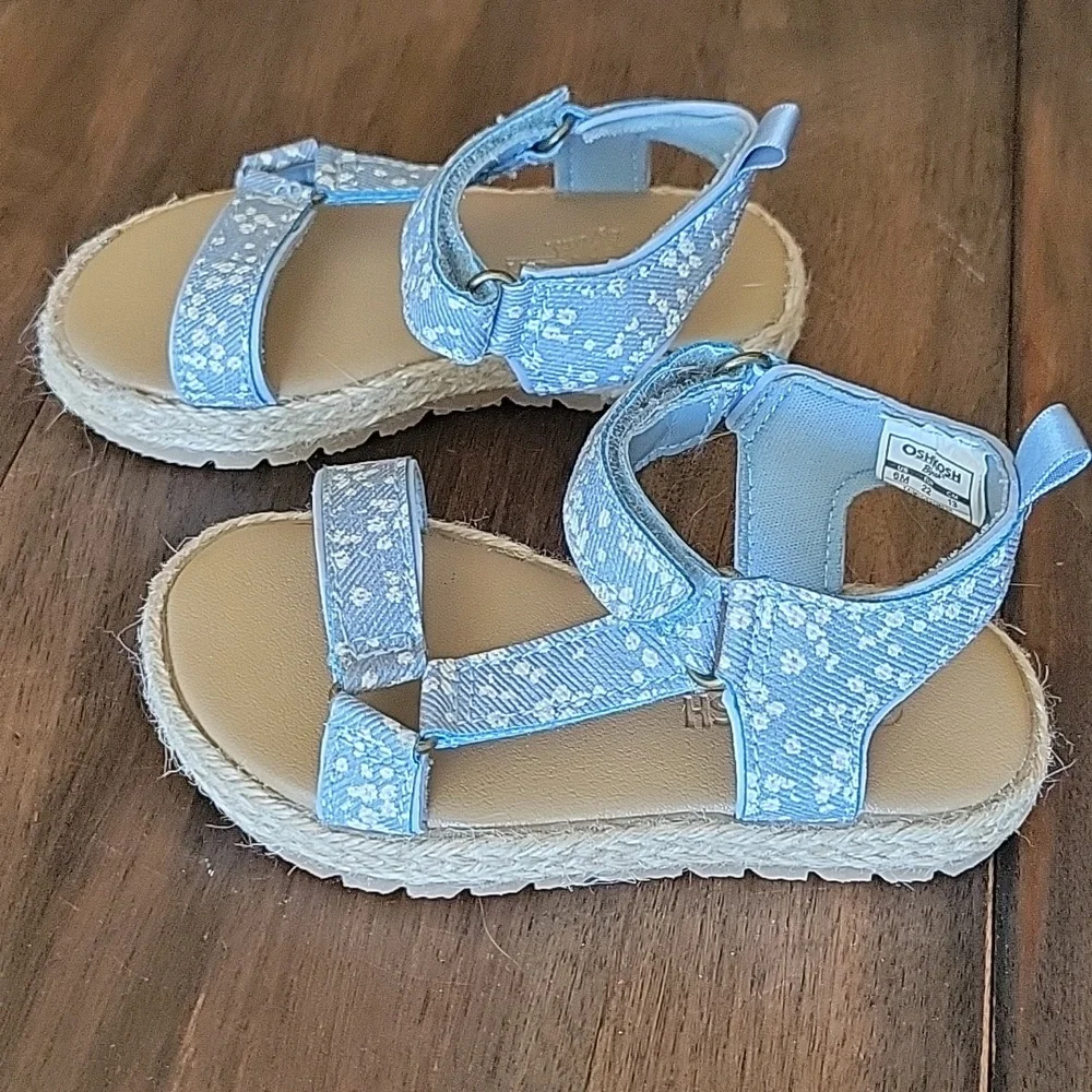 OshKosh B'gosh TAIMI Floral Toddler Sandals Sz 6M